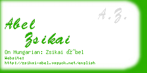 abel zsikai business card